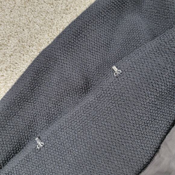 Gap Womens Textured Jacket Blazer 18 Black Fully Lined Open Front Zipper Pockets - Picture 11 of 16